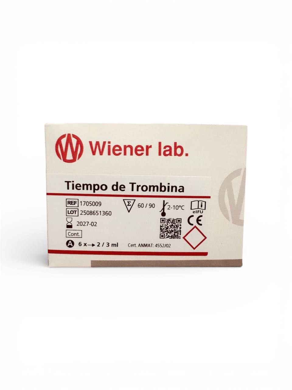 Тромбіновий час 6 x 2 мл або 3 мл